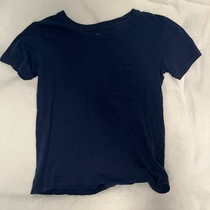 blue j crew pocket tshirt